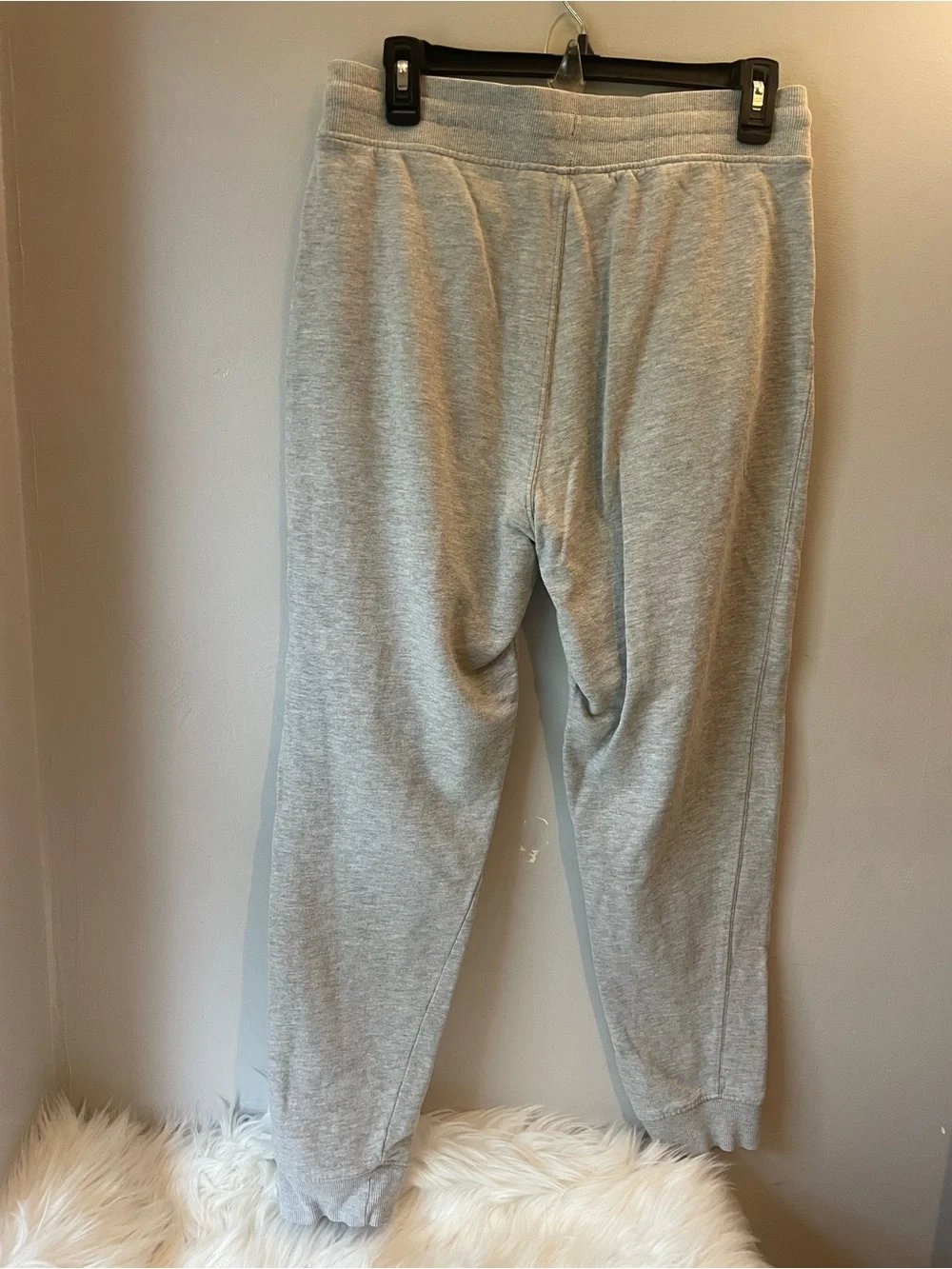 Under Armour  Light Gray Fleece Joggers with Black Logo